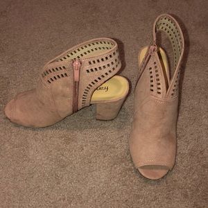 Blush Open Toed Heels